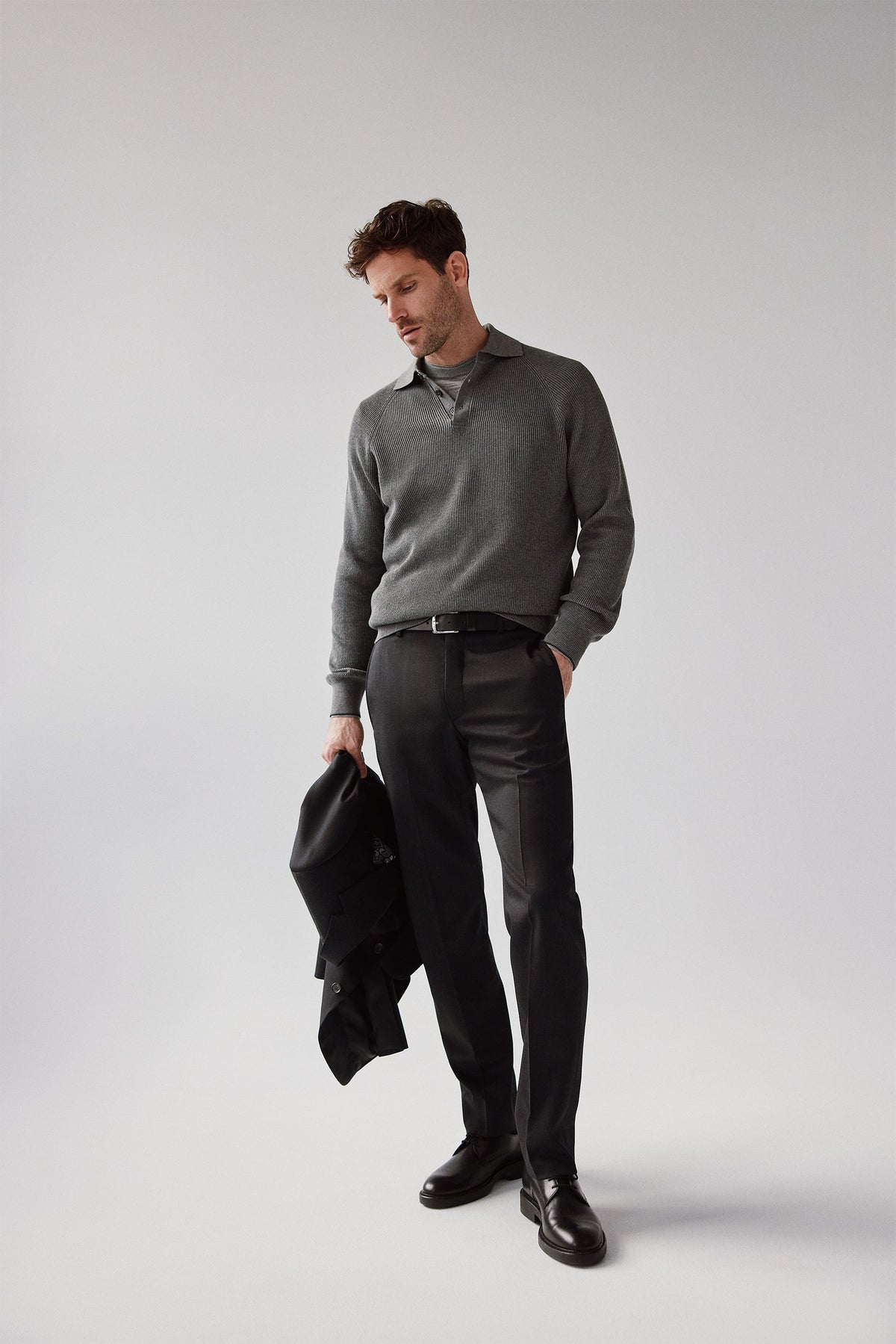 Charcoal 120's Wool Jacket