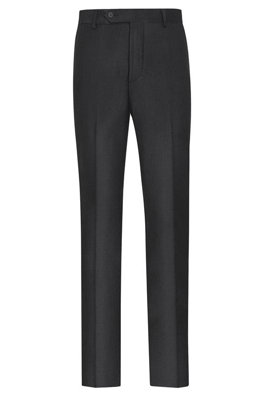 Dark Grey Ice Flannel Flat Front Trousers