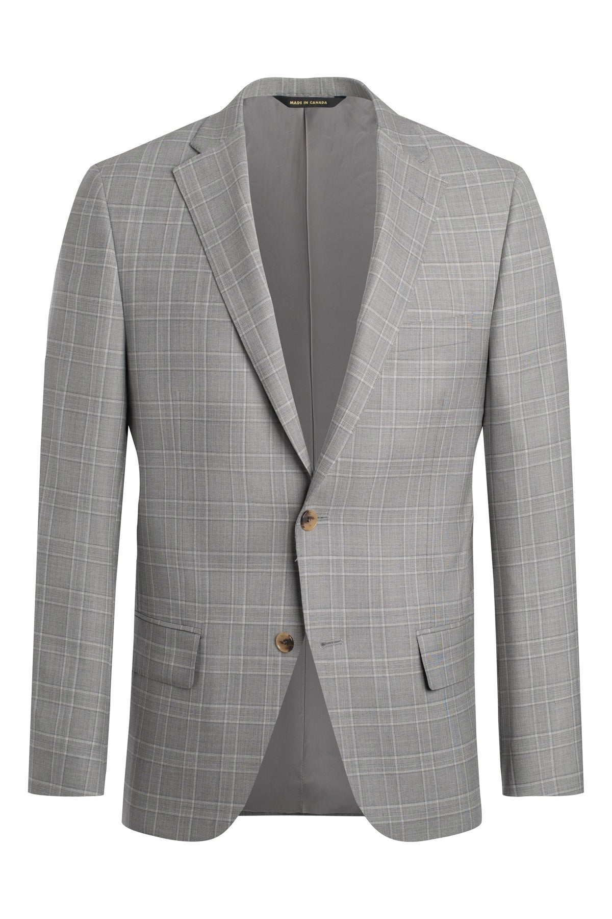 Pearl Grey Super 160's Plaid Suit