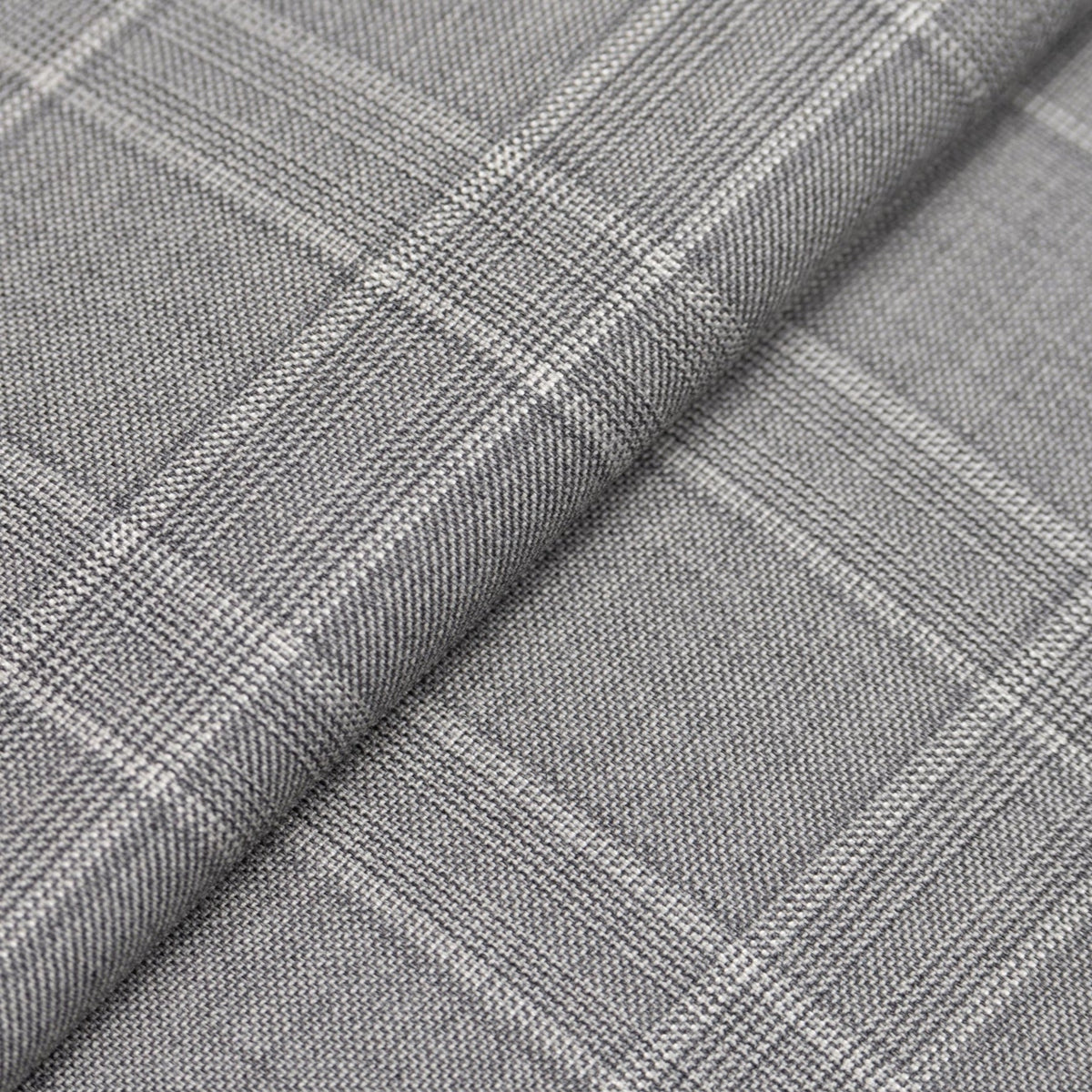 Pearl Grey Super 160's Plaid Suit