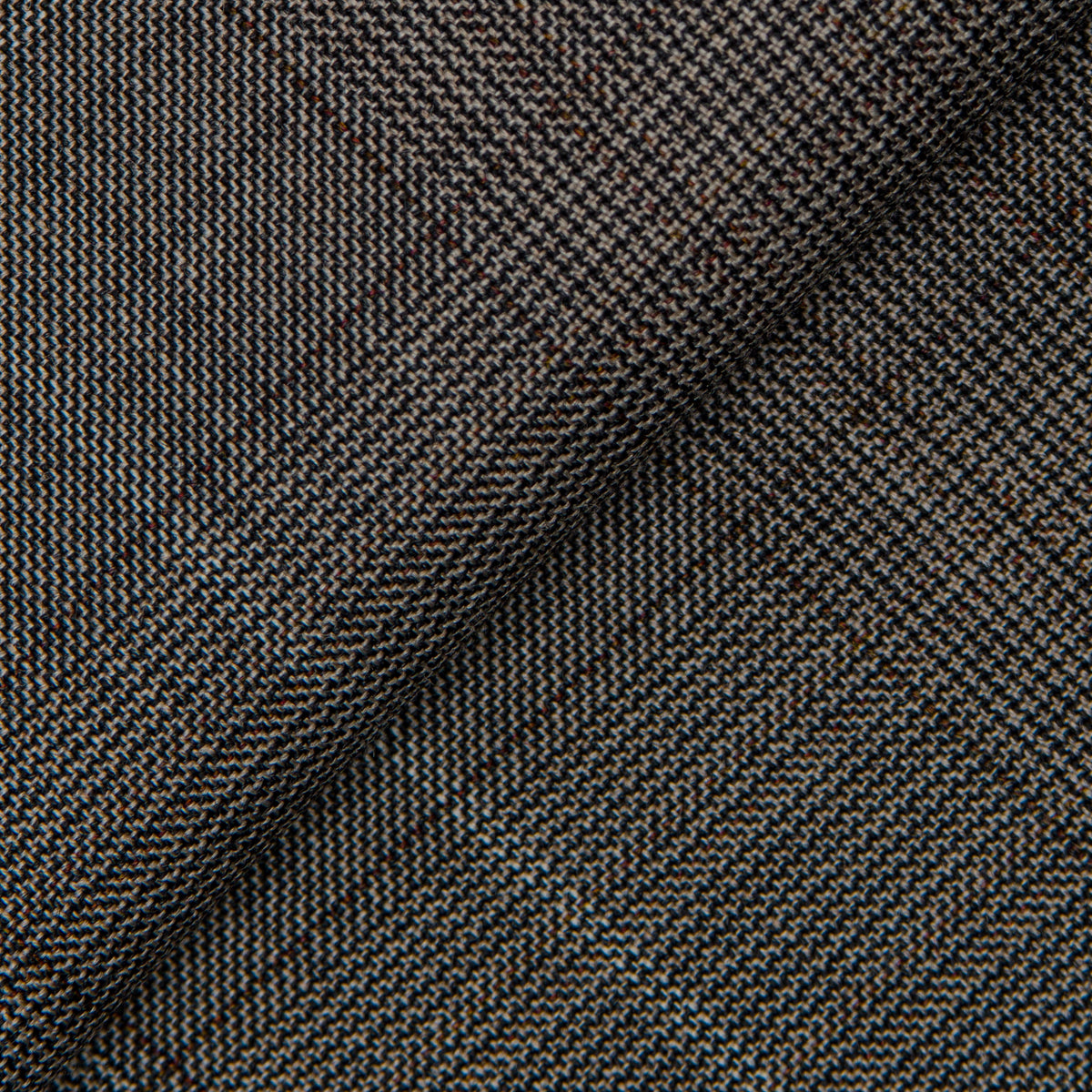 Taupe Super 150’s Double-Breasted Plaid Suit