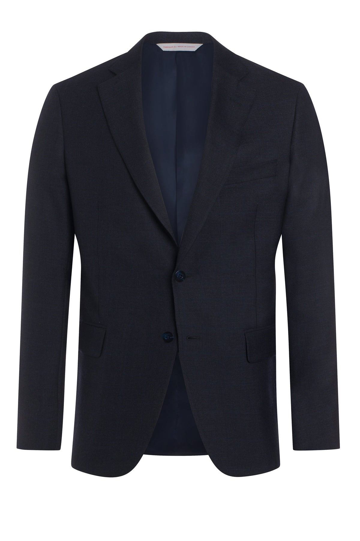 Navy Super 120's Plaid Poly Suit