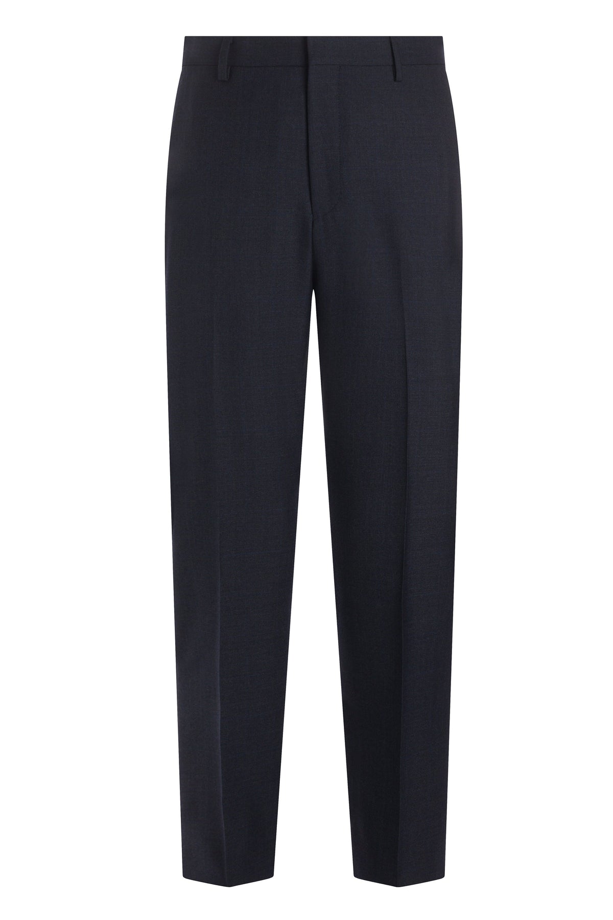Navy Super 120's Plaid Poly Suit