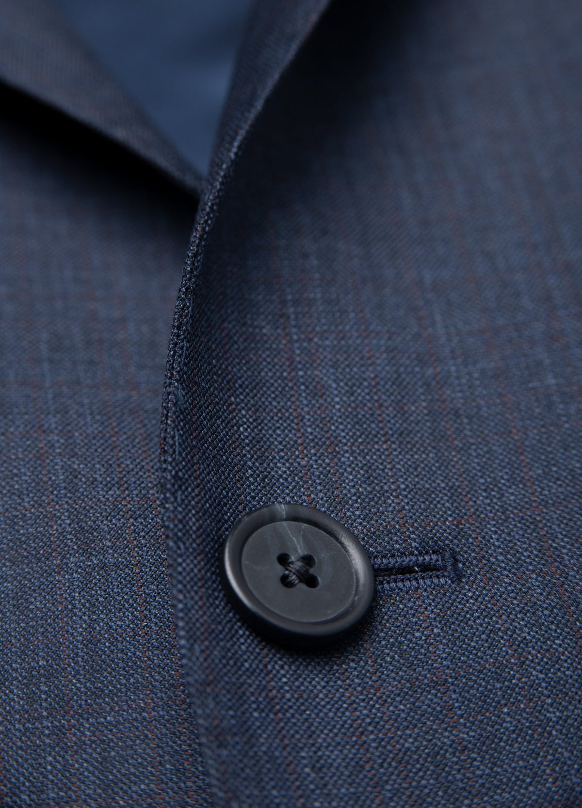 Navy Blue Sharkskin Suit