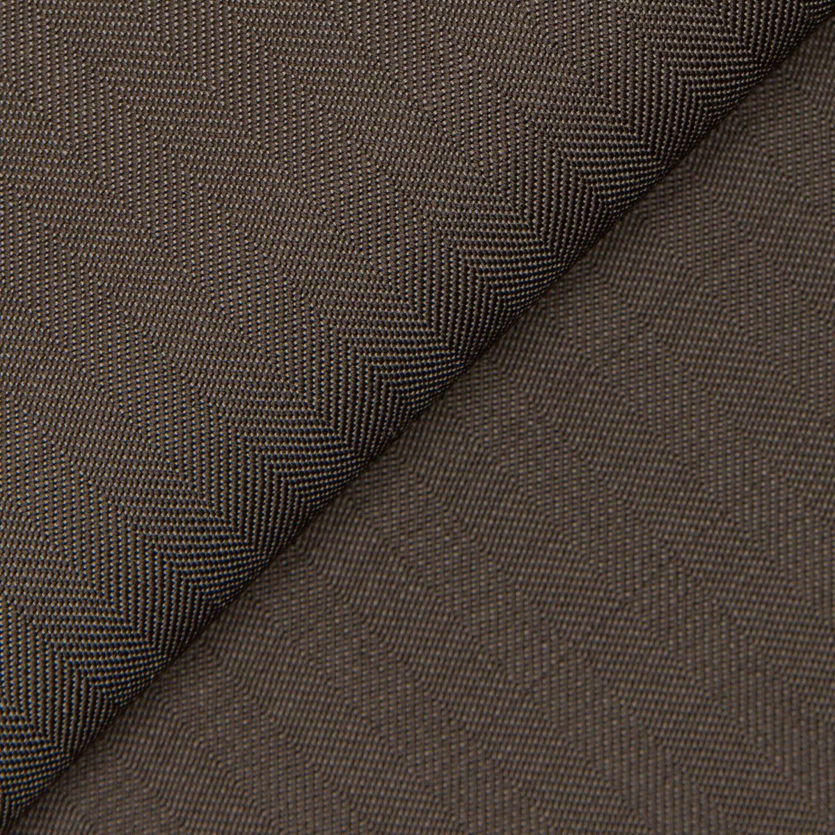 Brown Super 130s Tonal Herringbone Suit