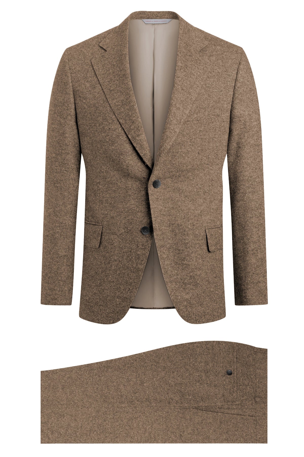 Light Brown Zegna Linen Blend Donegal Suit