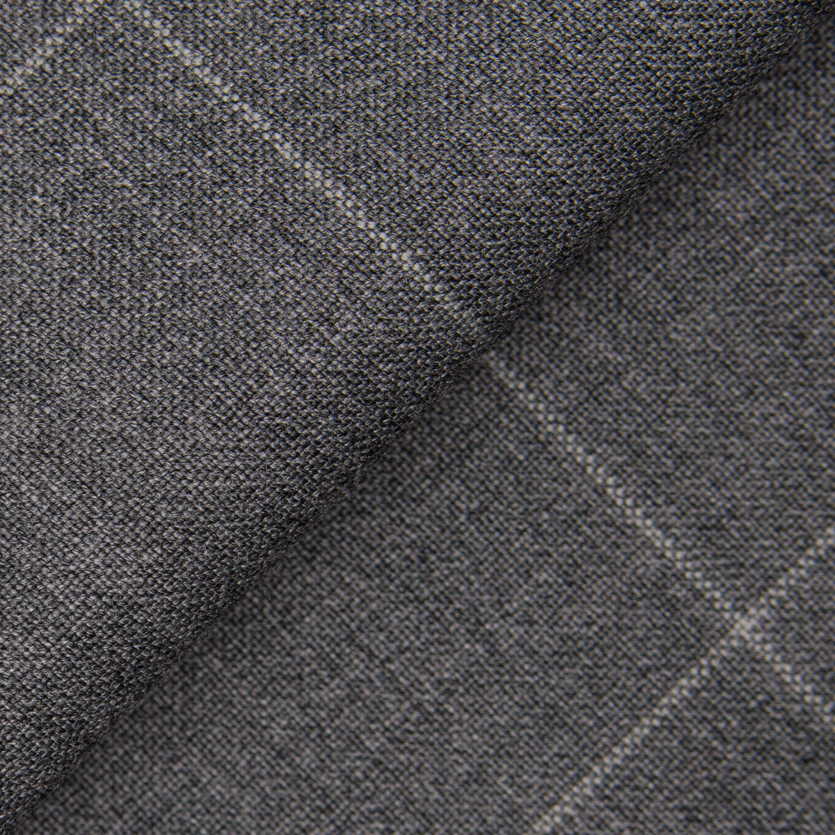 Grey Windowpane Wool Suit