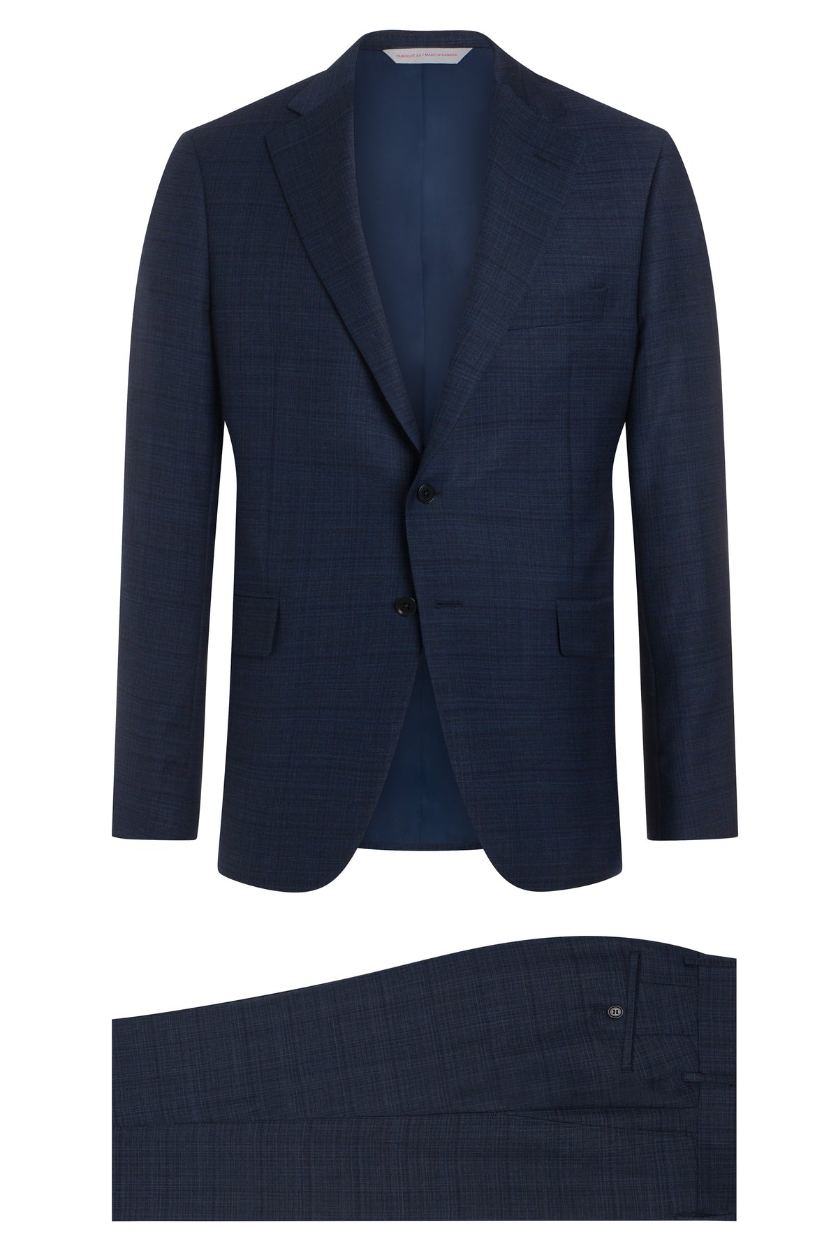 Dark Blue Tonal Plaid Suit