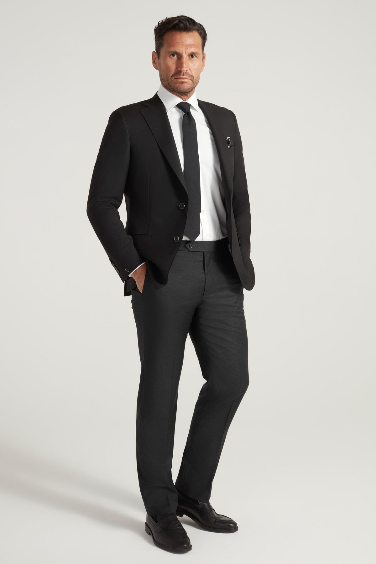 Black Double Twist Super 130’s Blazer