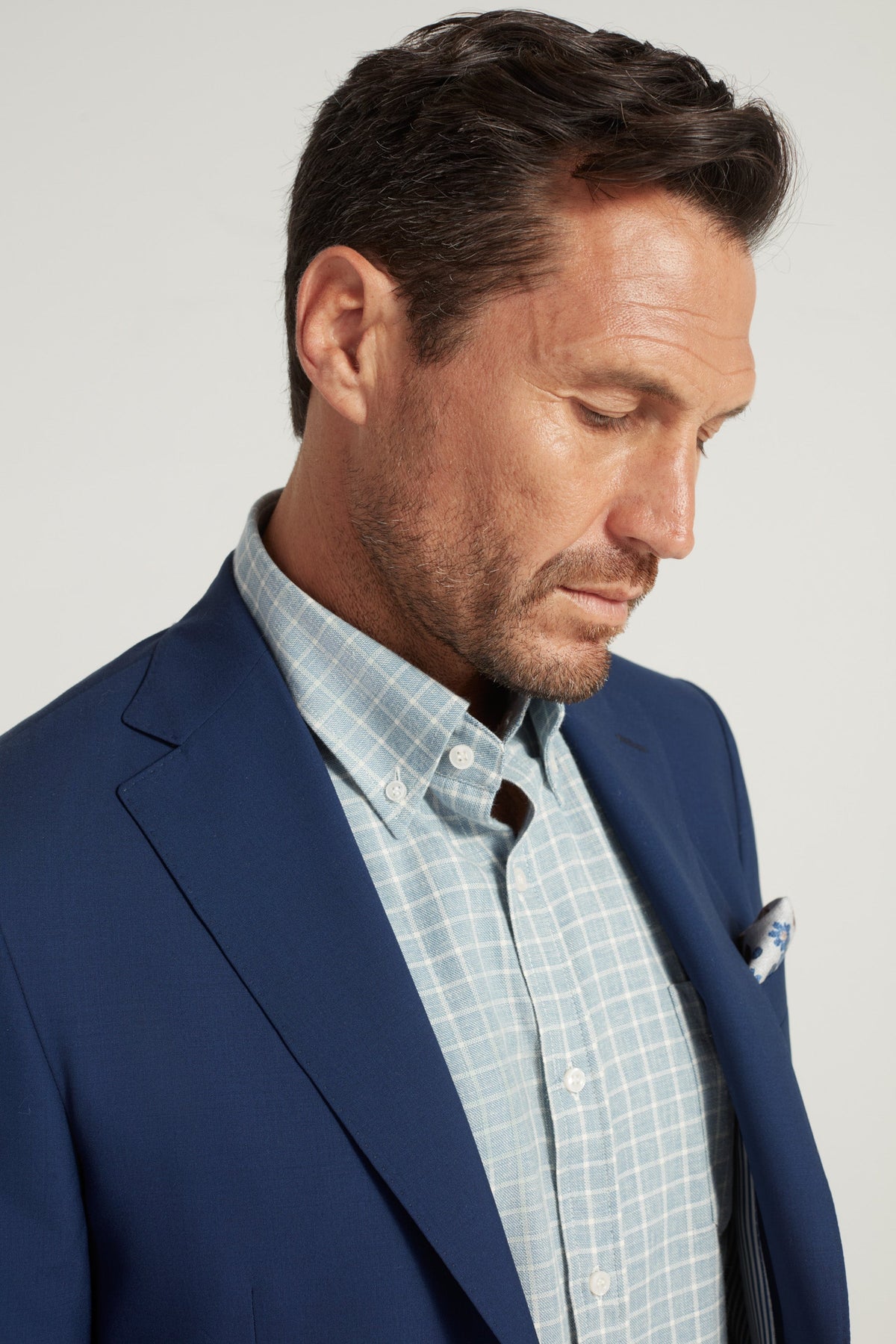 Royal Blue Poplin Super 150’s Weightless Blazer