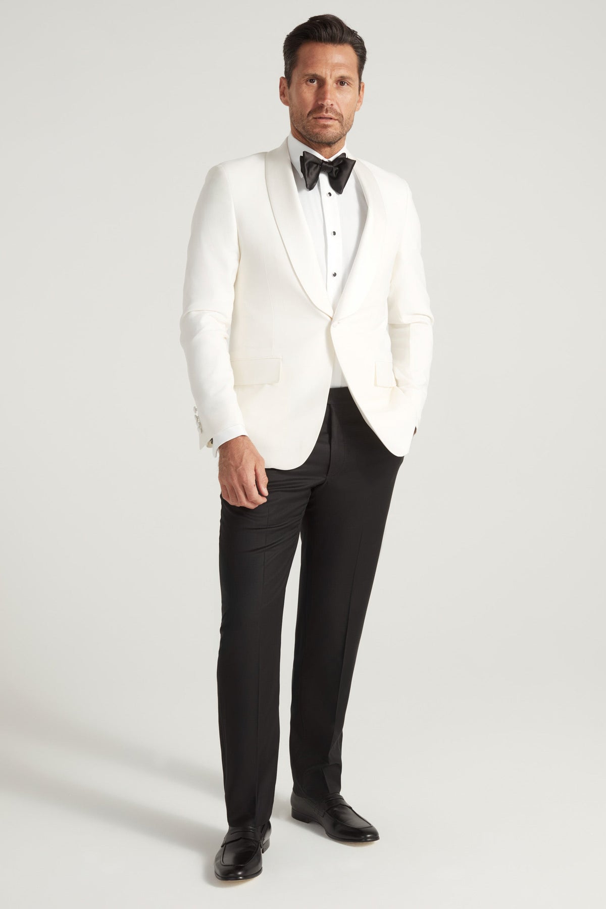 Ivory Barathea Shawl Dinner Jacket
