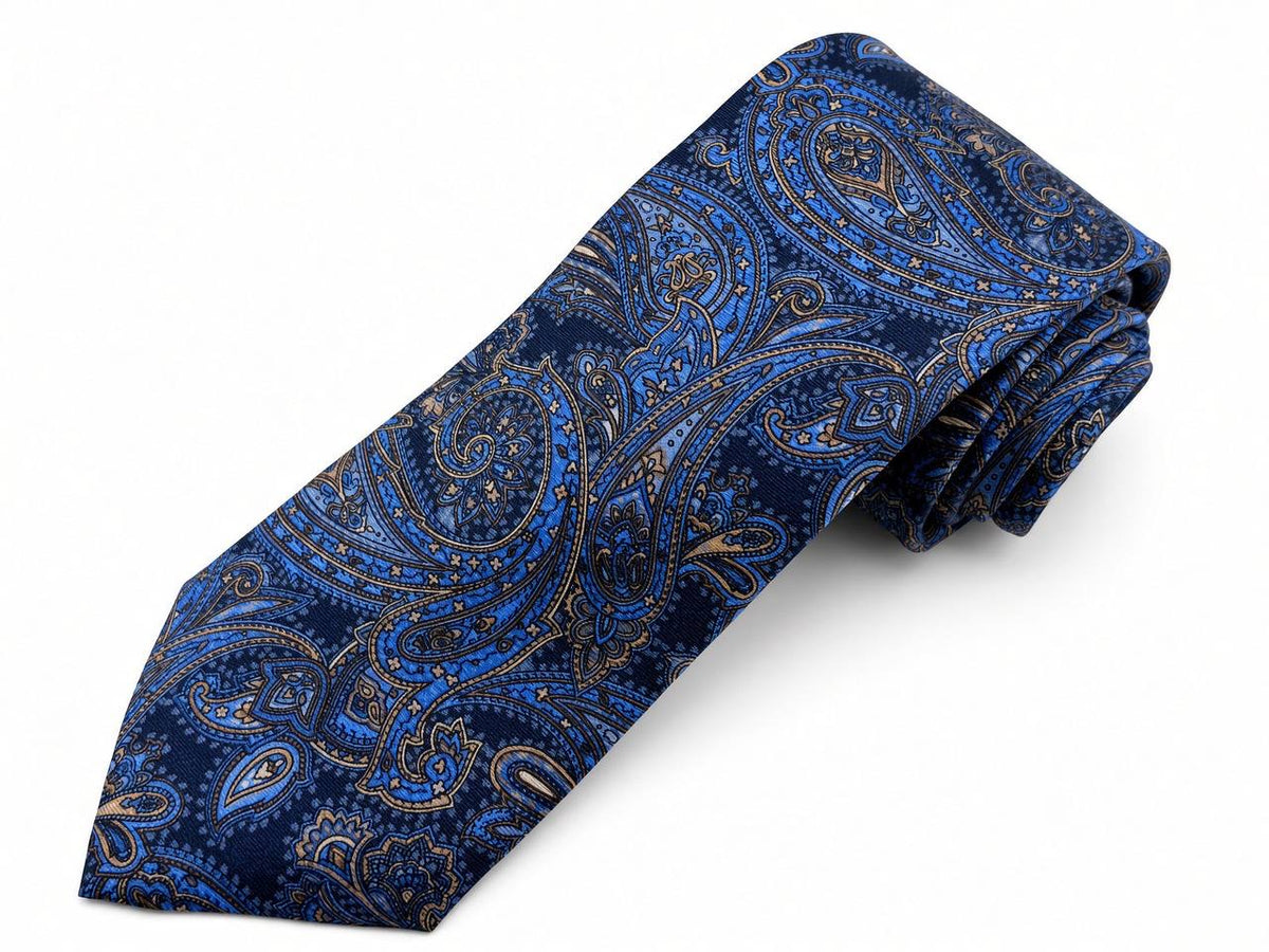 Blue Paisley Necktie, full view