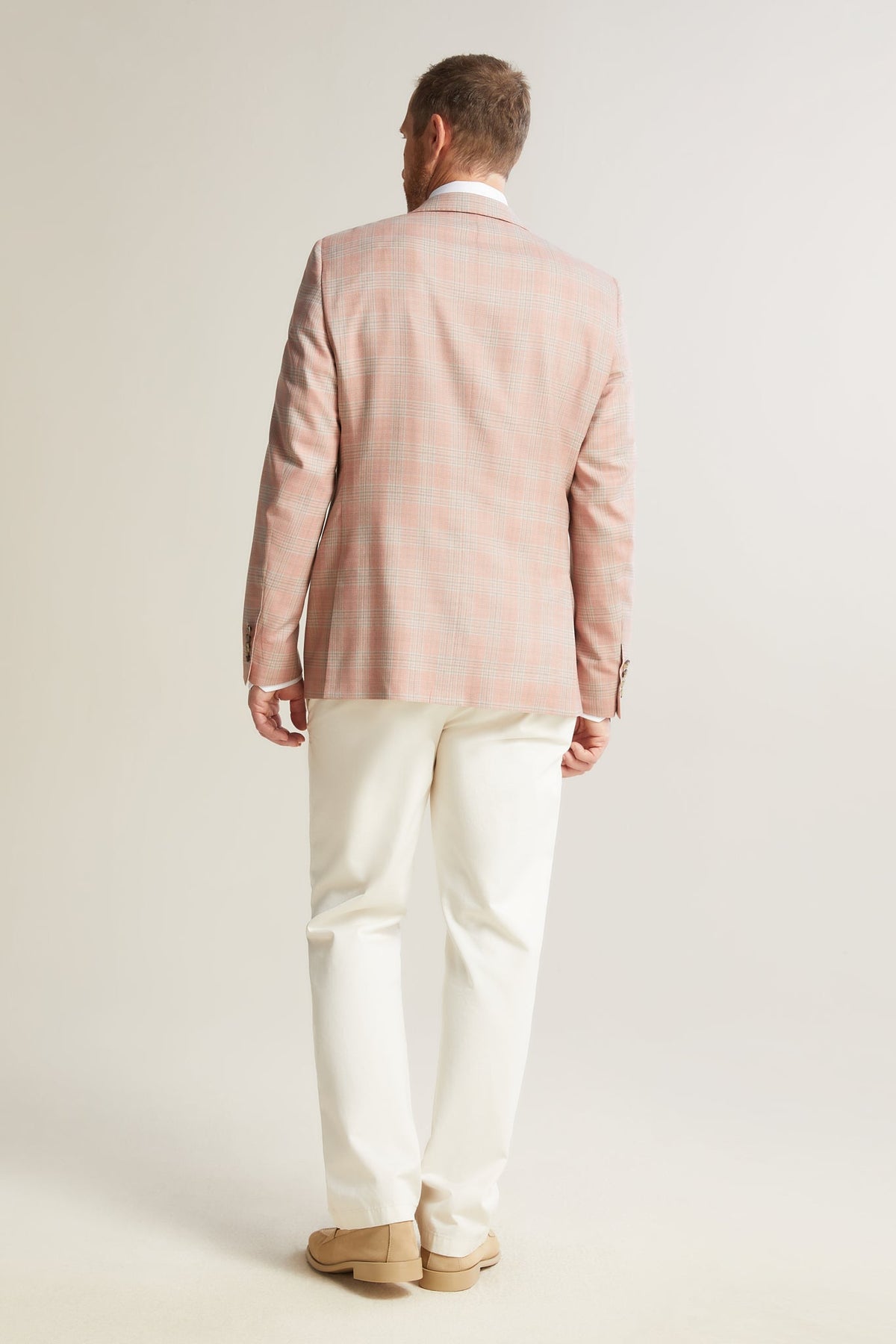 Red and Taupe Plaid Jacket