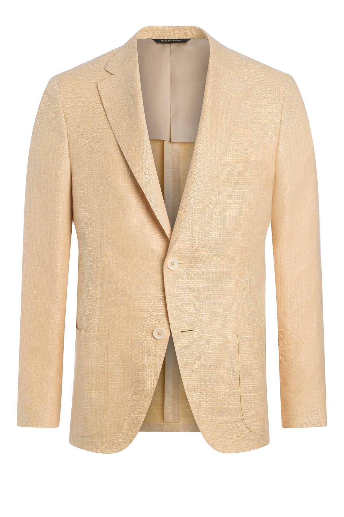 Yellow Doubleface Basketweave Jacket