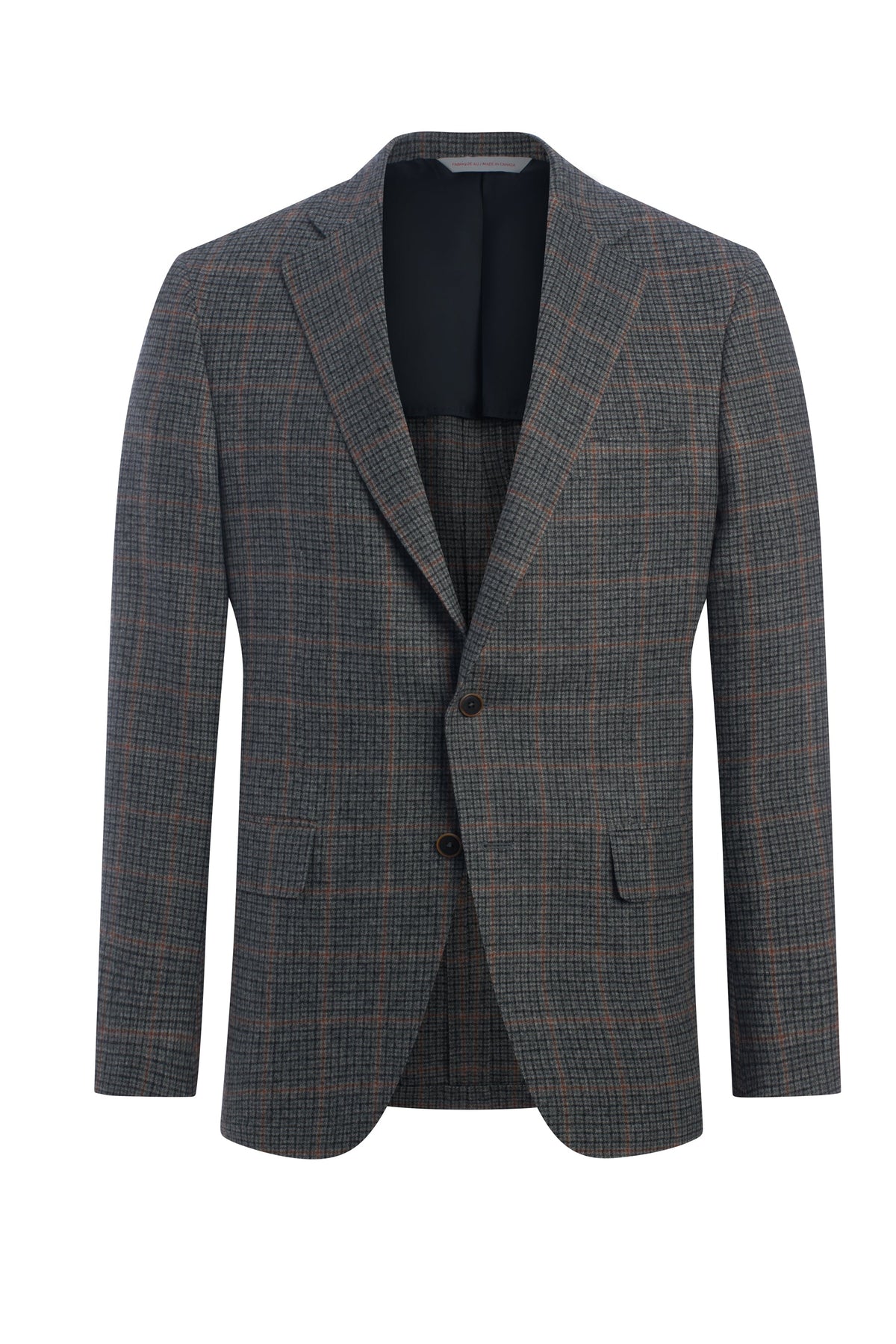 Grey Cashmere Blend Houndstooth Jacket
