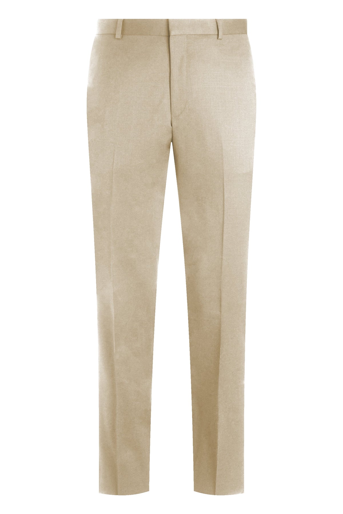 Beige Cotton Twill Trouser