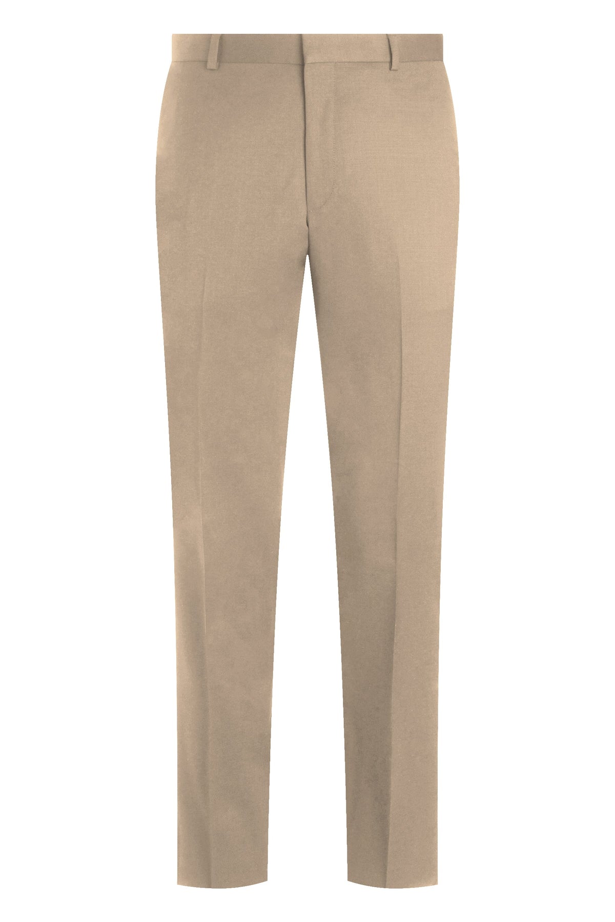 Tan Cotton Blend Twill Trouser