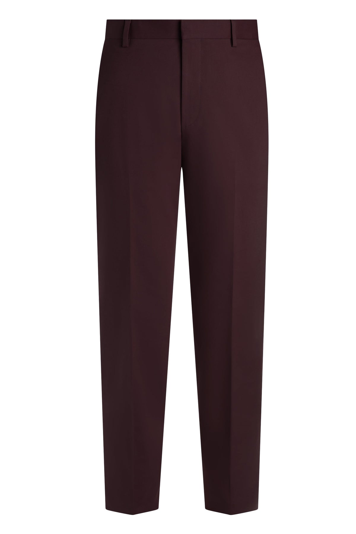 Burgundy Stretch Cotton Blend Trouser