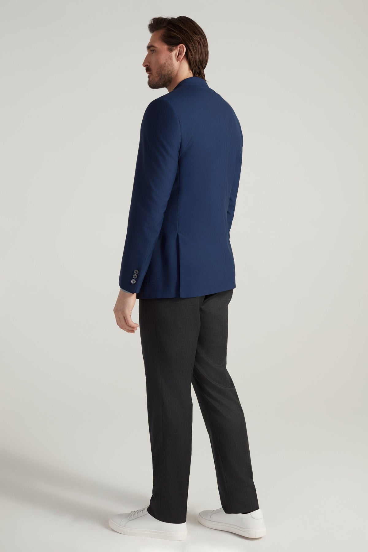 Royal Blue Super 150s Poplin Blazer