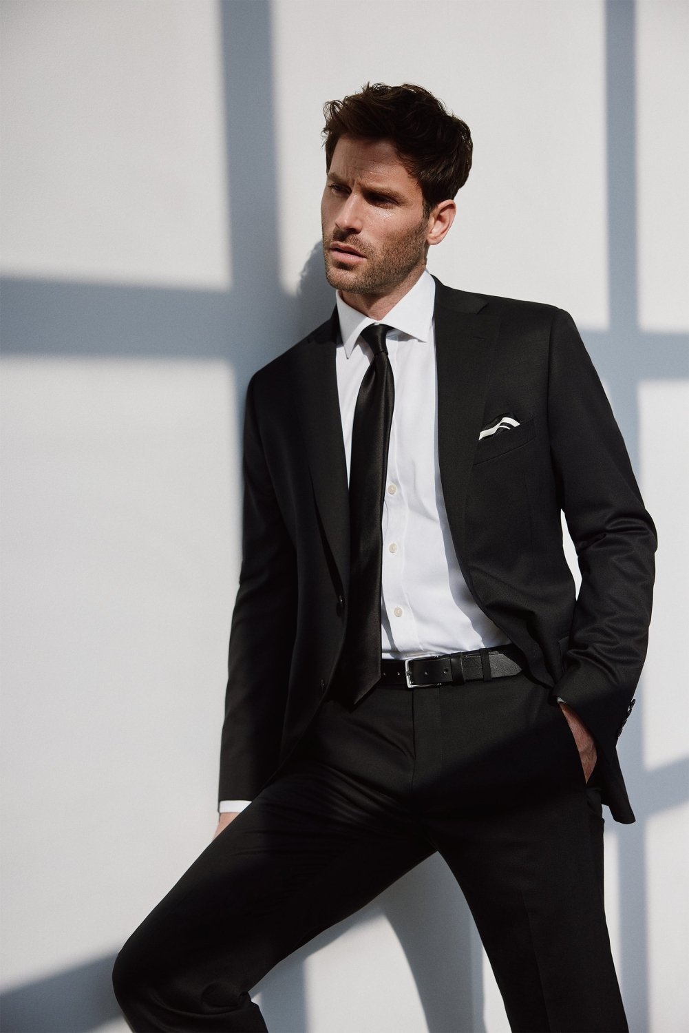 Black 120's Wool Jacket - Wm. Fox & Co.