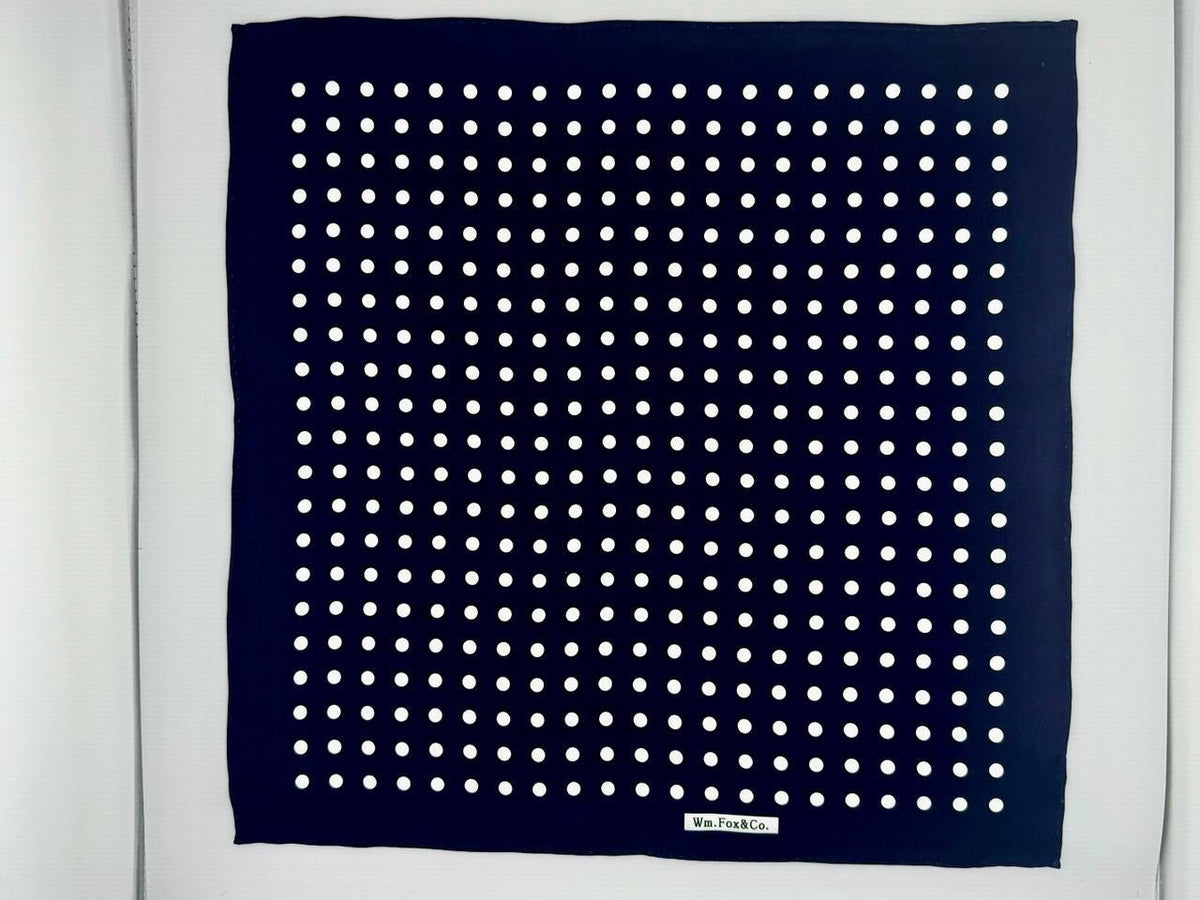Black and White Dotted Pocket Square - Wm. Fox & Co.