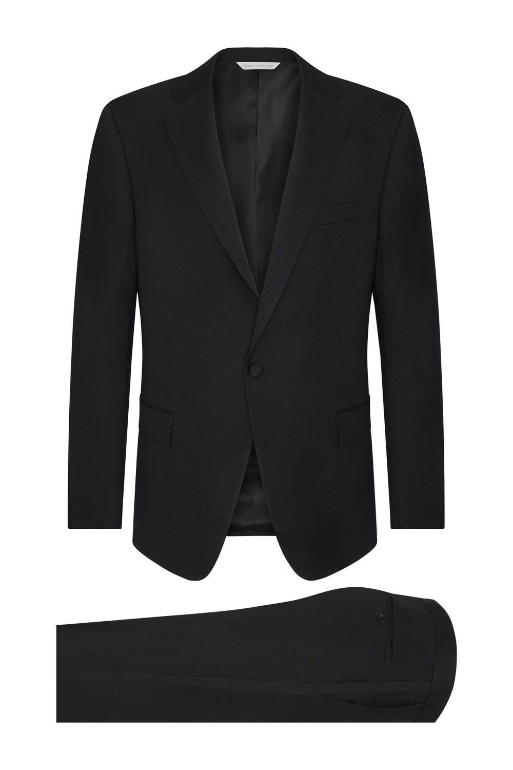 Black Honey Way Super 150's Notch Lapel Tuxedo - Wm. Fox & Co.