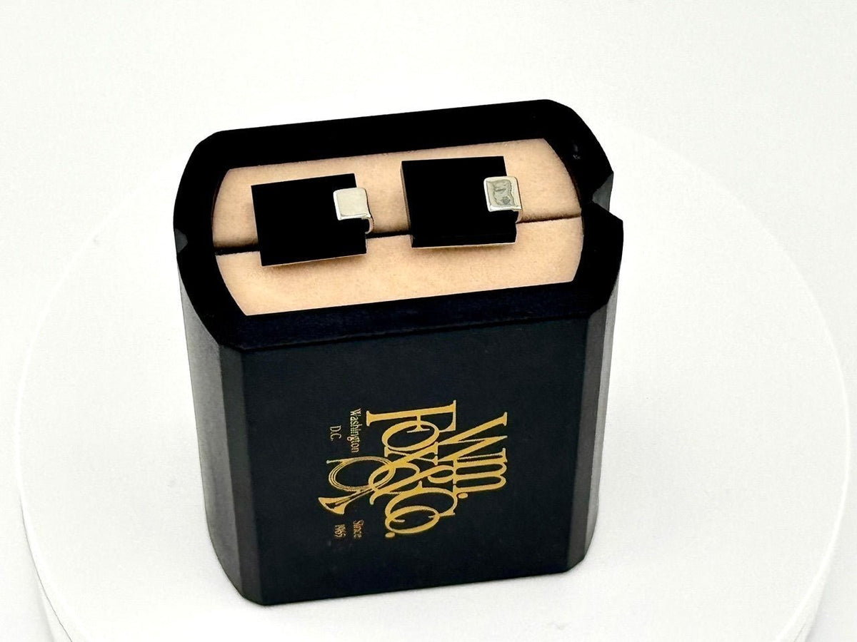 Black Rectangular Accent Cufflinks - Wm. Fox & Co.