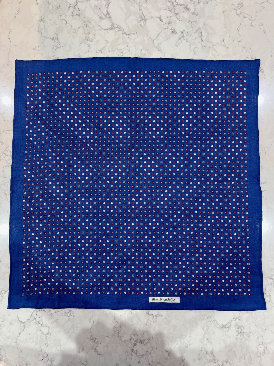 Blue Fine Dot Pocket Square - Wm. Fox & Co.