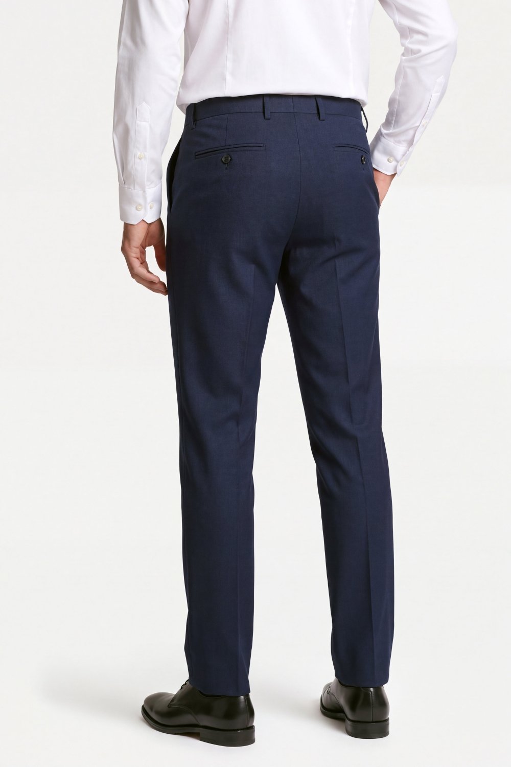 Blue Super 120's Wool Blend Pant - Wm. Fox & Co.