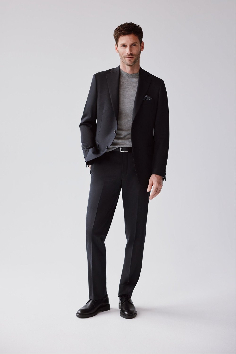 Charcoal 120's Wool Jacket - Wm. Fox & Co.