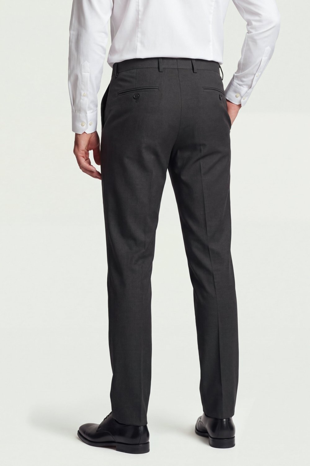 Charcoal Super 120's Wool Blend Pant - Wm. Fox & Co.