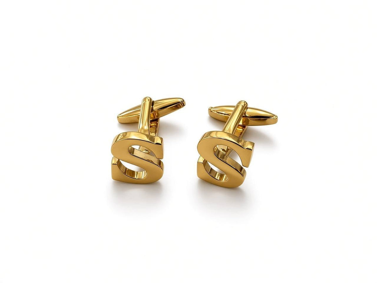 Gold-Tone S Initial Cufflinks - Wm. Fox & Co.