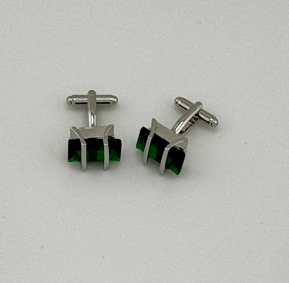 Green Inlay Bar Cufflinks - Wm. Fox & Co.