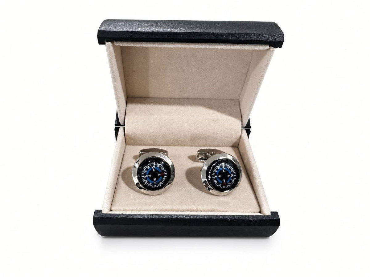 Midnight Blue Round Cufflinks - Wm. Fox & Co.