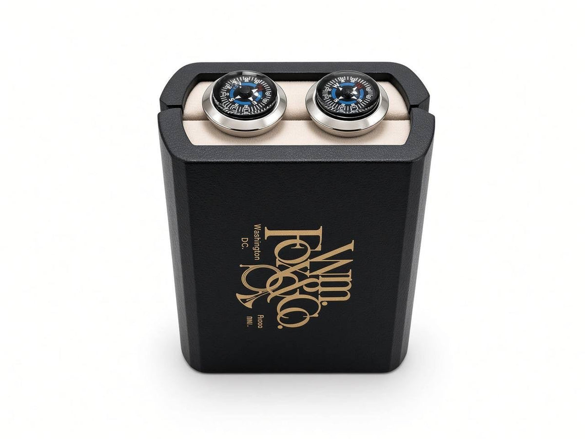 Midnight Blue Round Cufflinks - Wm. Fox & Co.