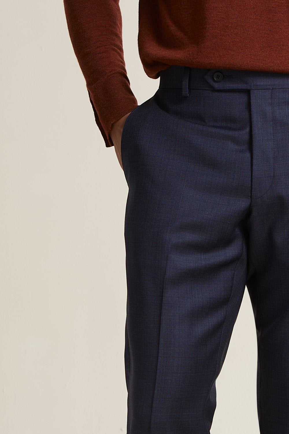Navy Blue Sharkskin Suit – view 8