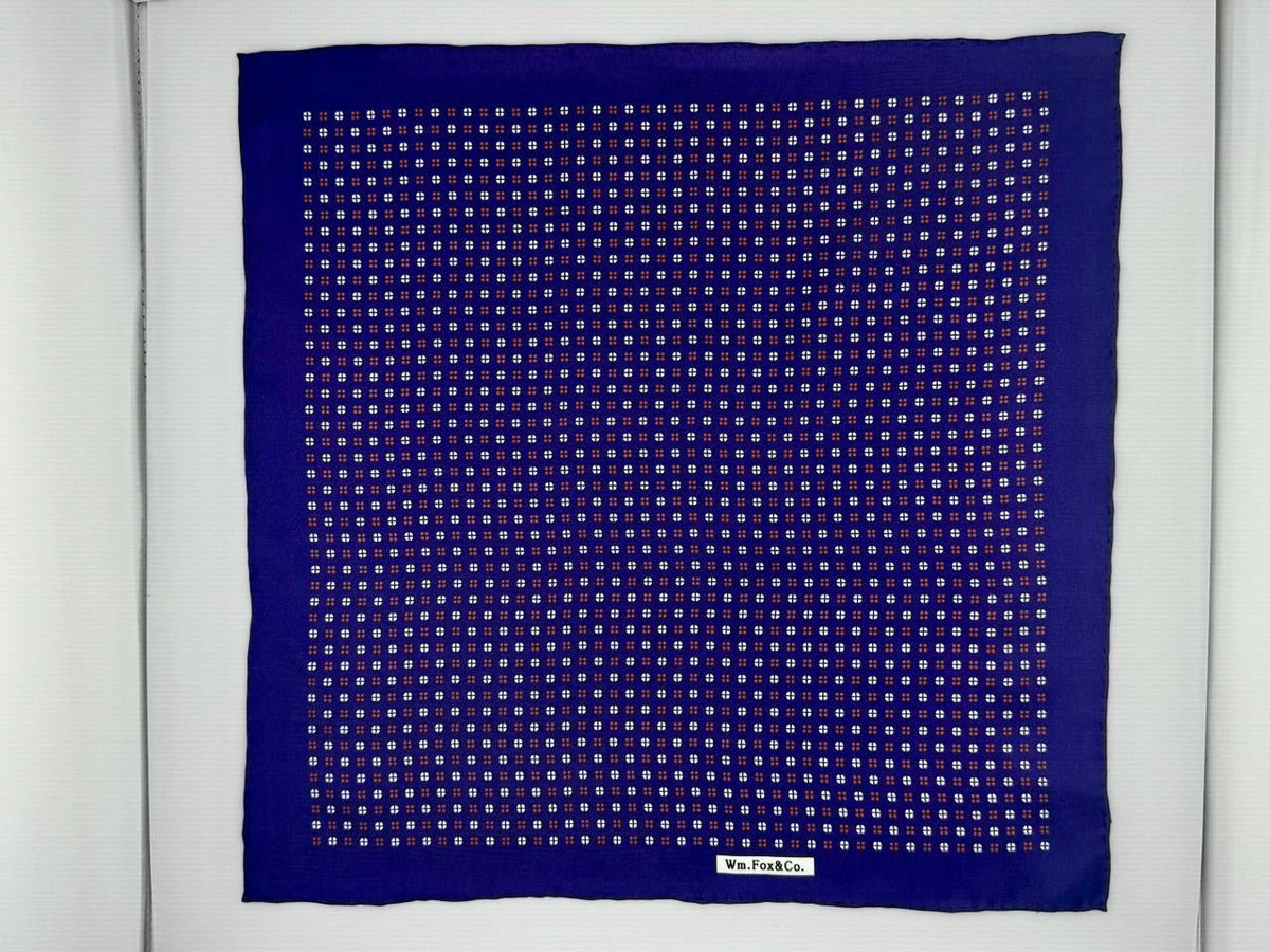 Navy Fine Dot Pocket Square - Wm. Fox & Co.