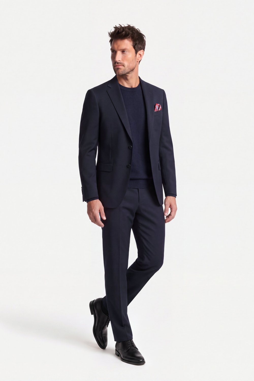Navy Solid Wool Suit - Wm. Fox & Co.