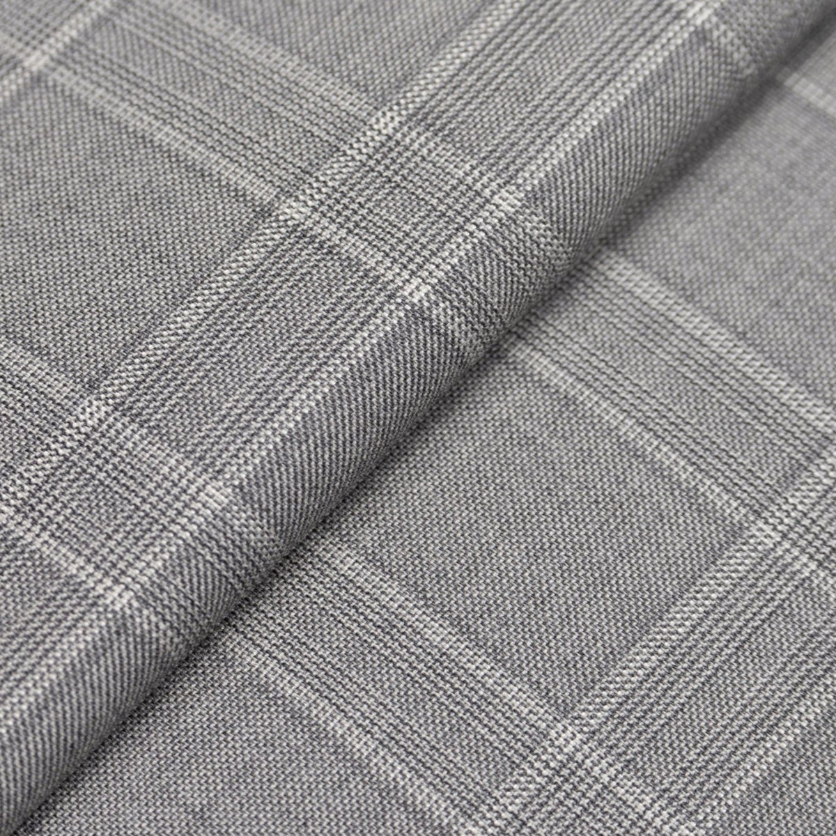 Pearl Grey Super 160's Plaid Suit - Wm. Fox & Co.