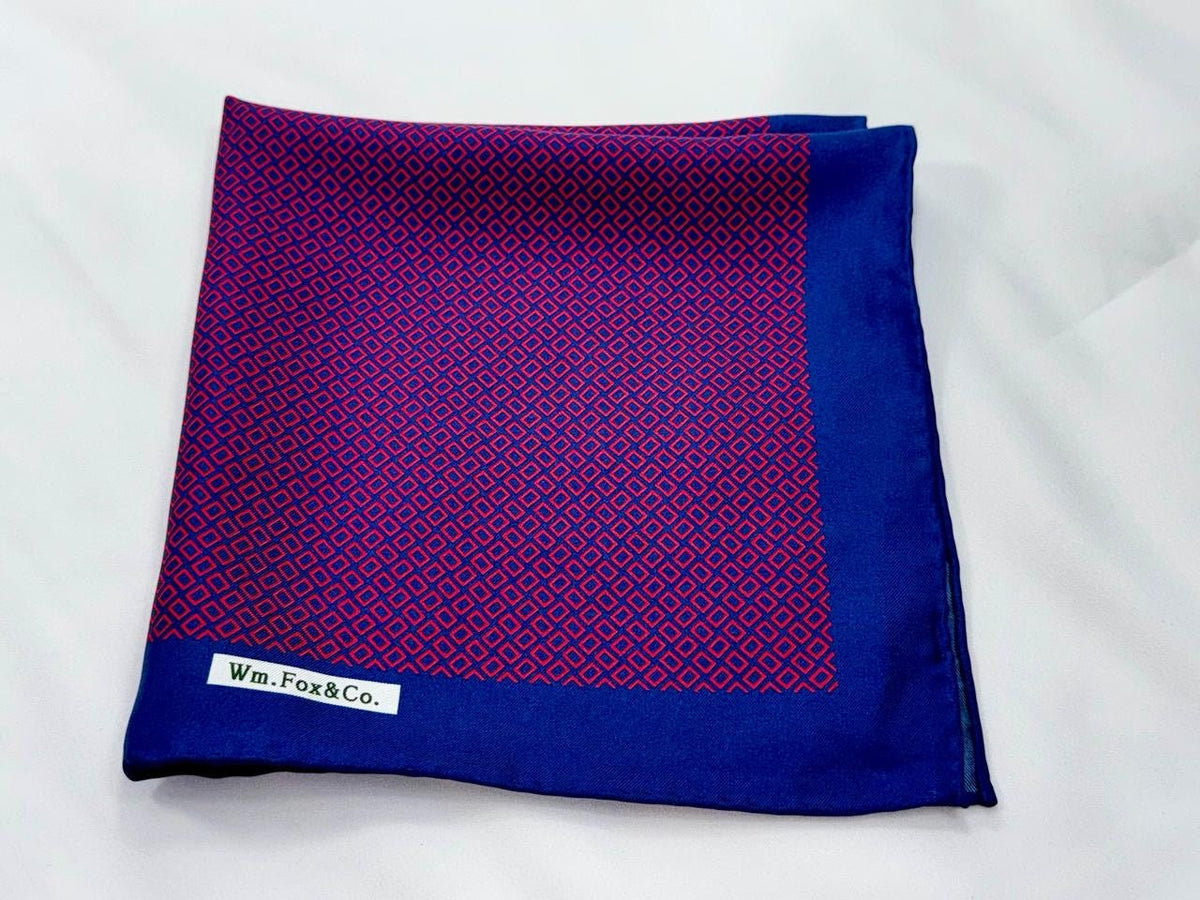 Purple and Blue Micro Pattern Pocket Square - Wm. Fox & Co.