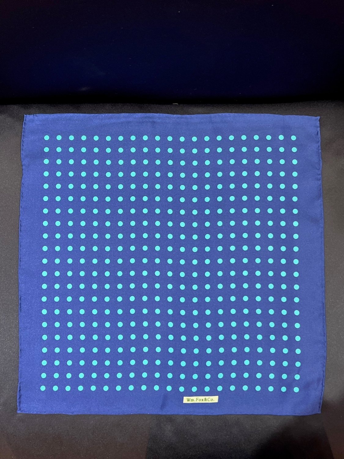 Royal Blue Dotted Pocket Square - Wm. Fox & Co.