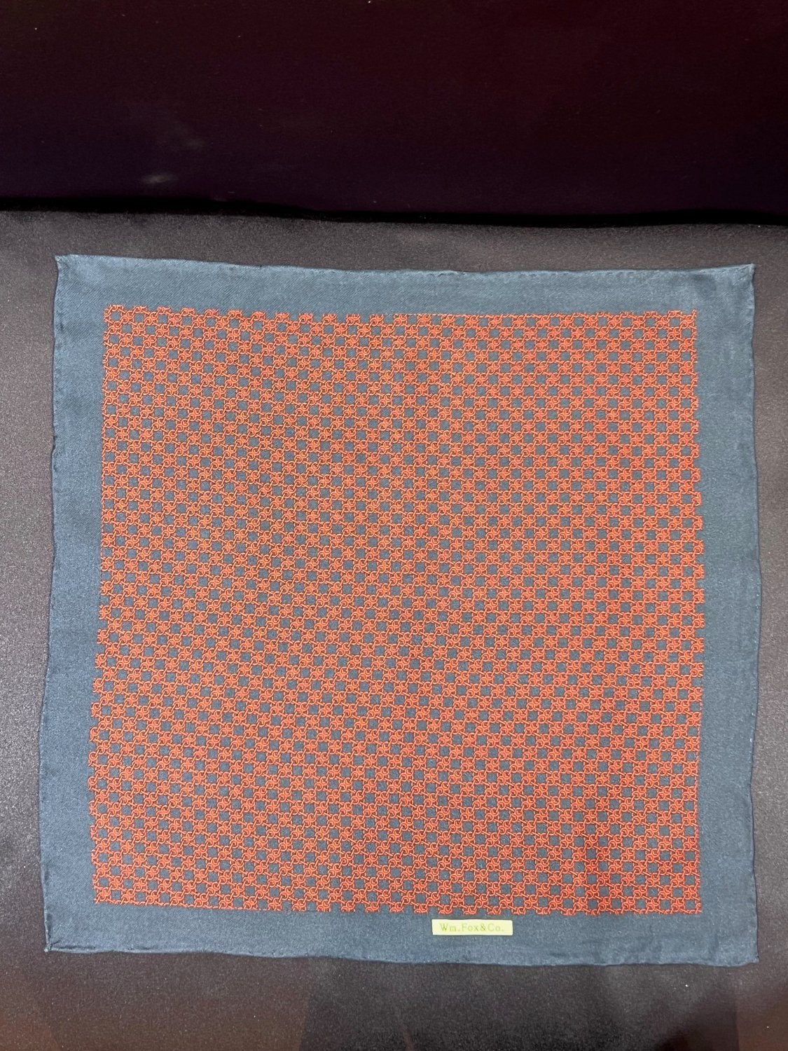 Rust Micro Pattern Pocket Square - Wm. Fox & Co.
