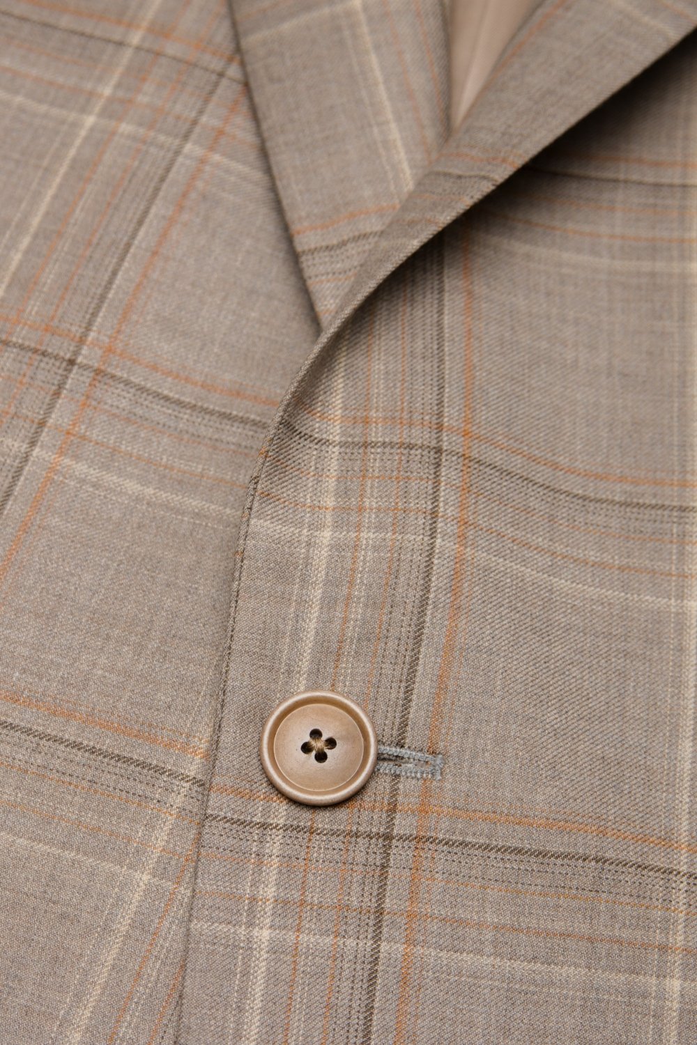 Tan Super 130's Plaid Jacket - Wm. Fox & Co.