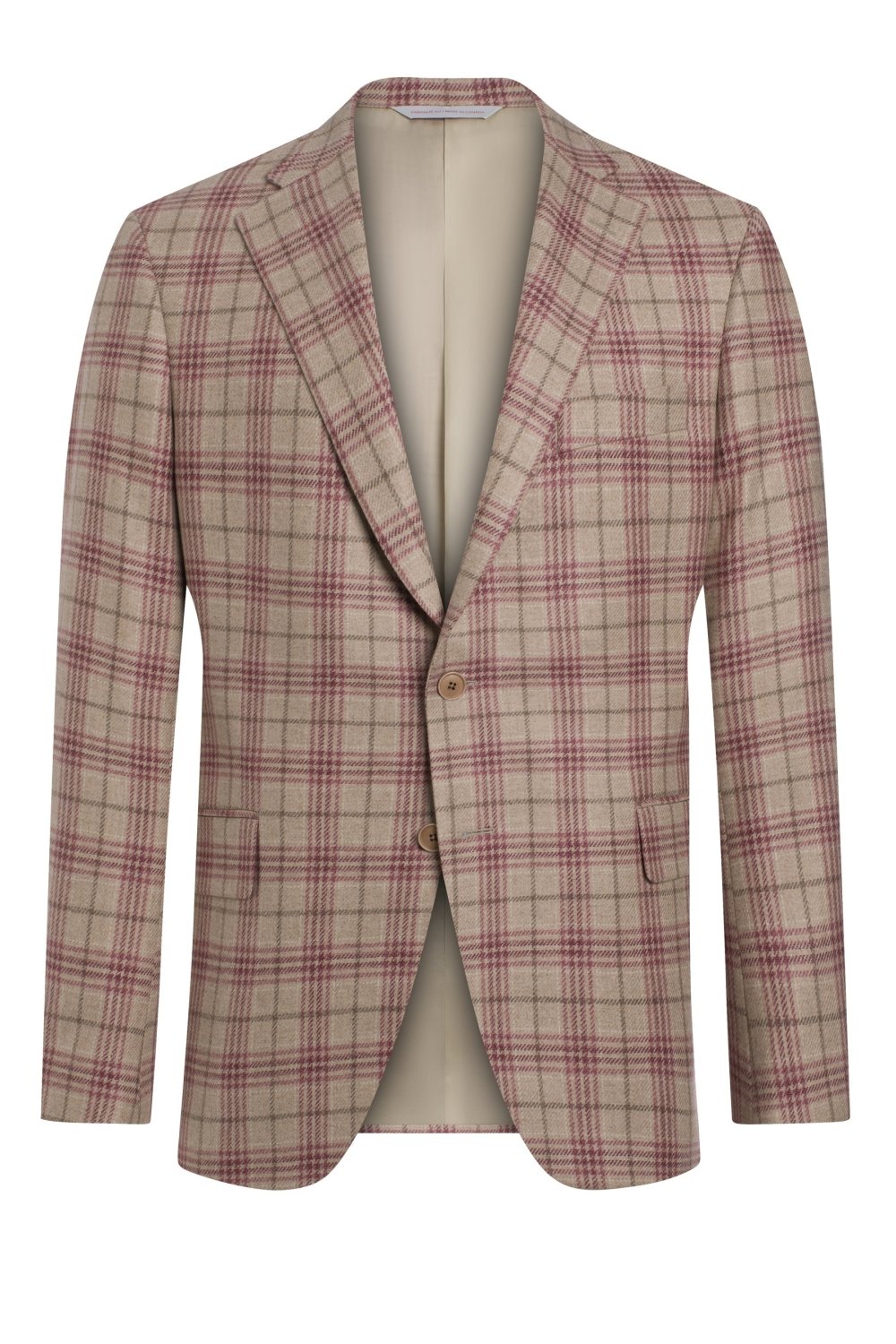 Taupe Cashmere Plaid Jacket - Wm. Fox & Co.