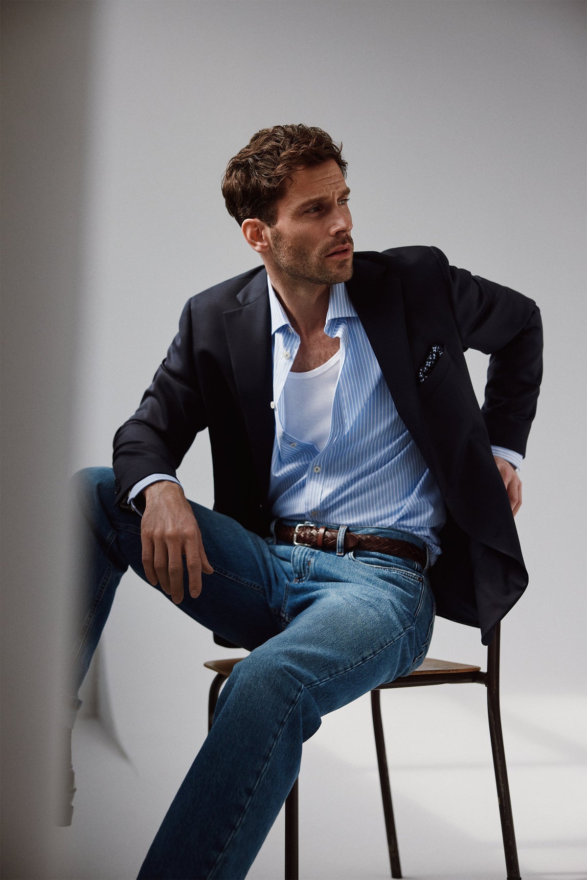 Navy 120's Wool Jacket