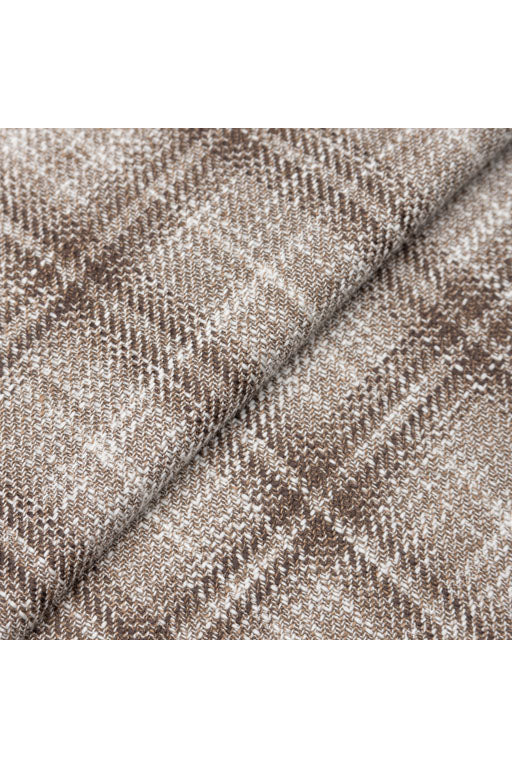 Tan Glen Plaid Cotton Blend Jacket