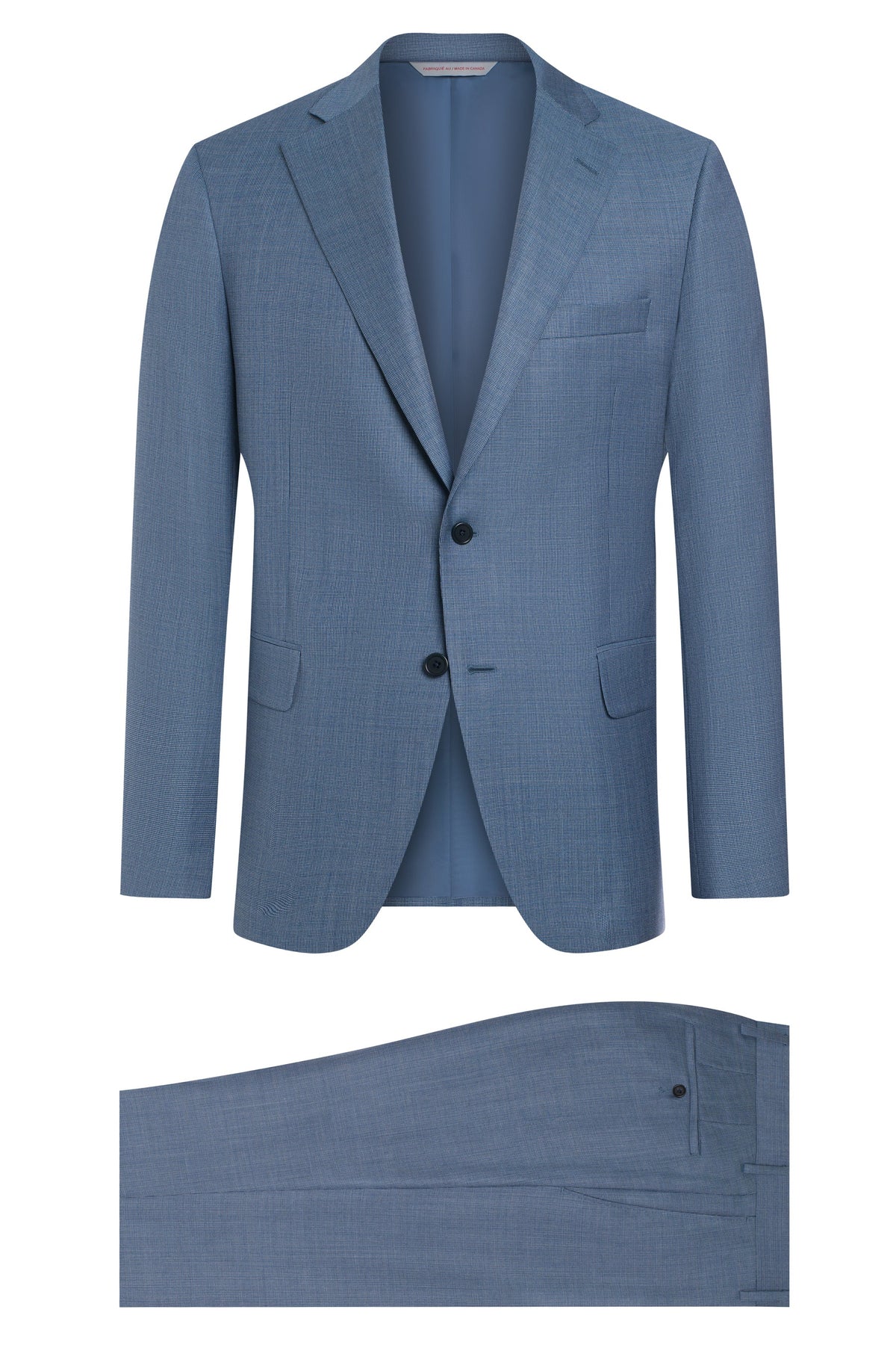 Blue Teal Neat Solid Suit