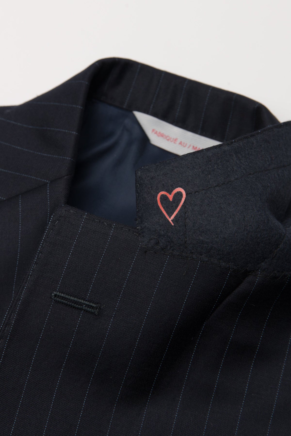 Navy 110's Stripe Suit