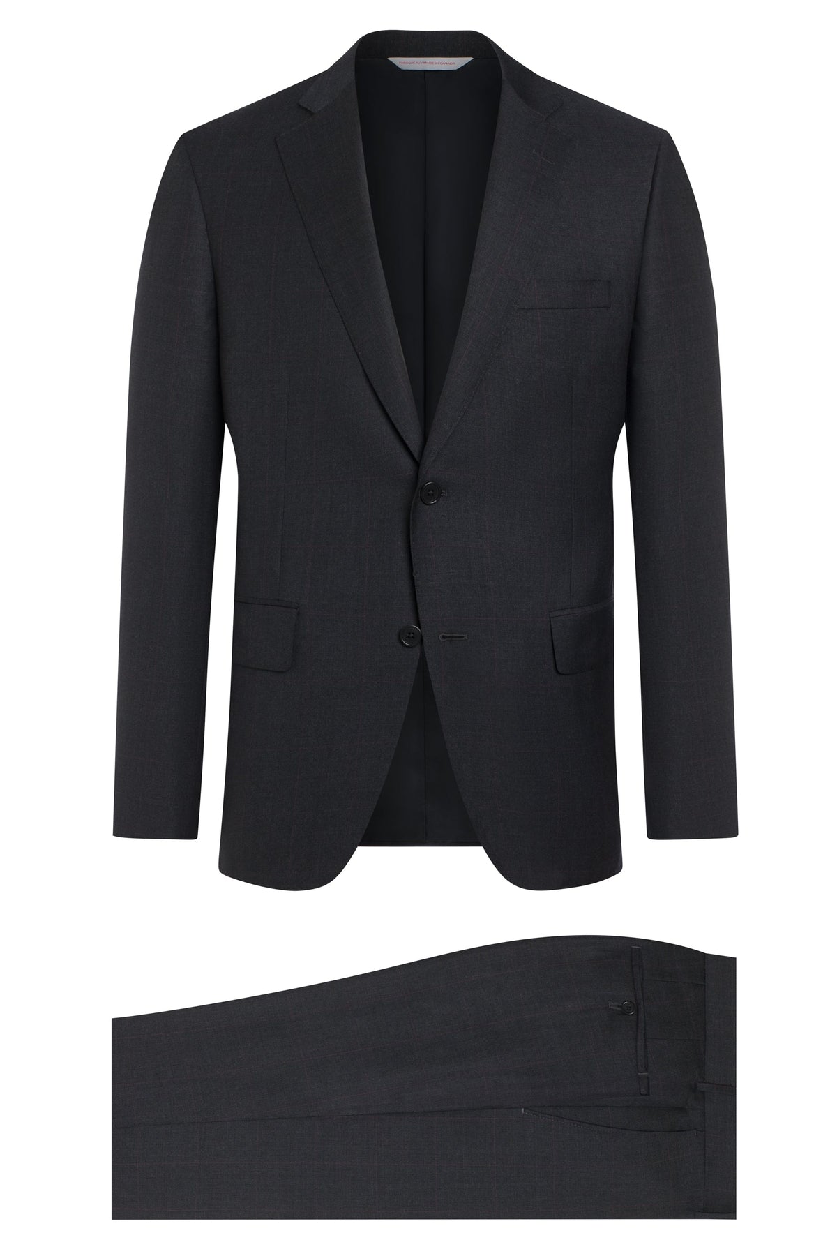 Dark Grey Super 130'S Plaid Suit