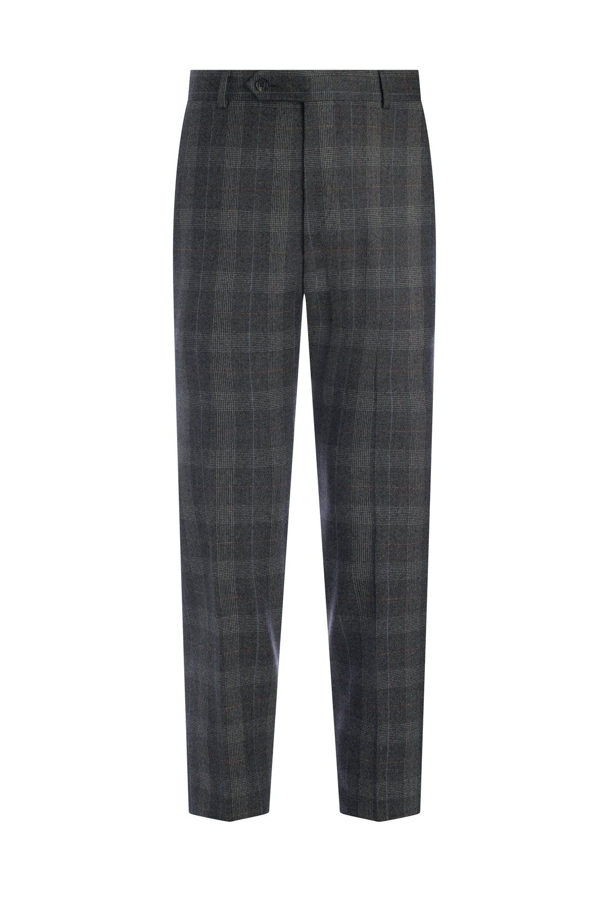 Grey Super 120's Flannel Plaid Suit